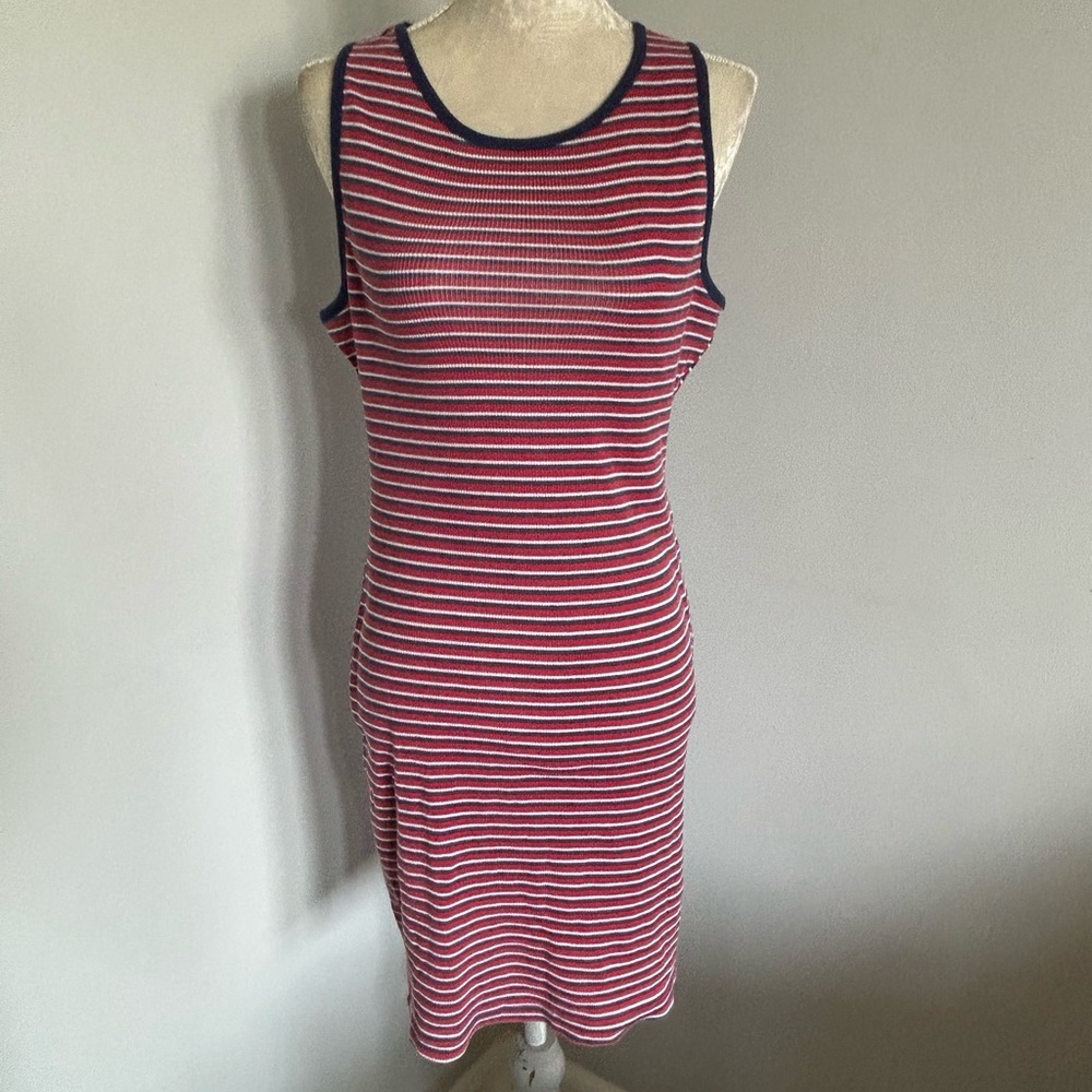 Striped Sleeveless Knit Dress